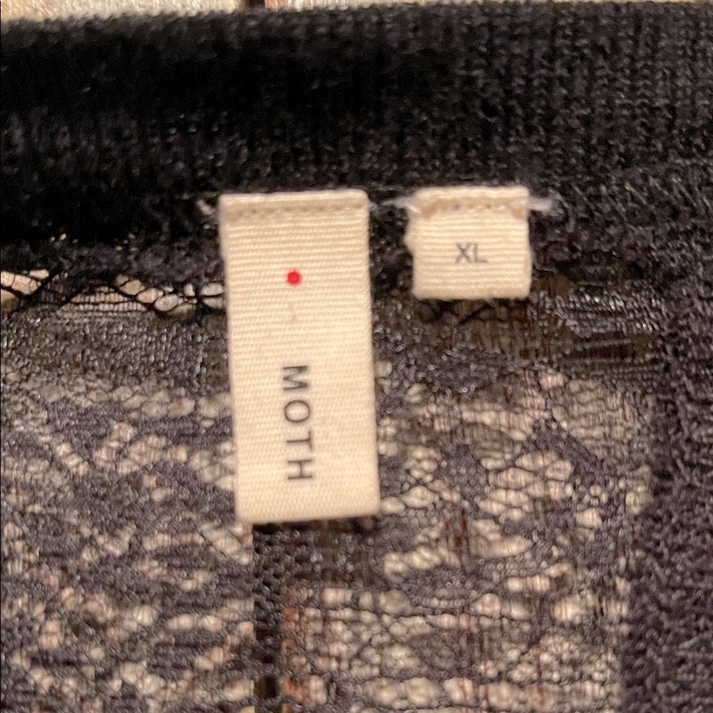 EUC Anthropologie MOTH Embroidered Lace-Detail Button-up Cardigan /XL/ - Picture 2 of 8